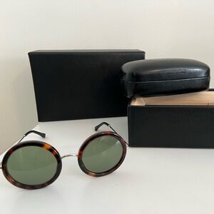 The Row round tortoiseshell sunglasses, with box. Great condition.